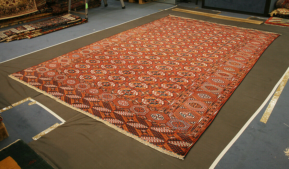 Antique Turkmen Bukhara Antique Carpet n°:28583685